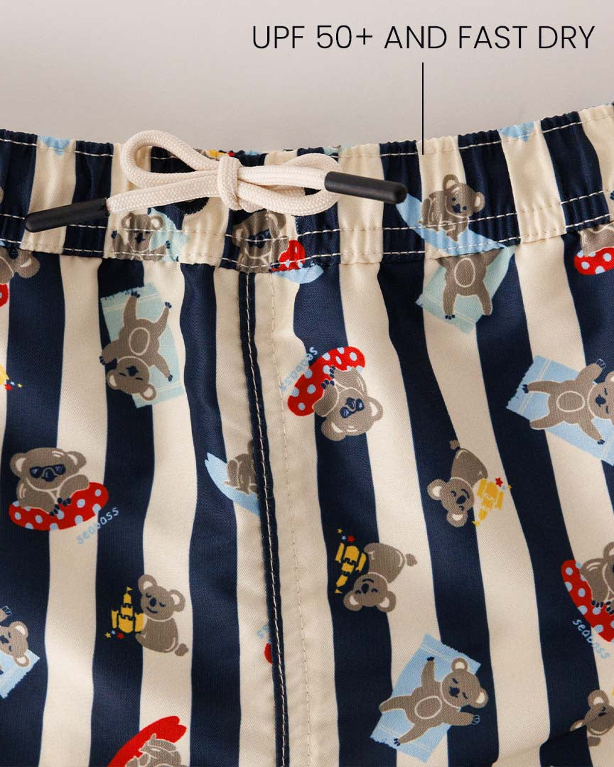 Boy UV Swim Short Sydney - Koala Stripes