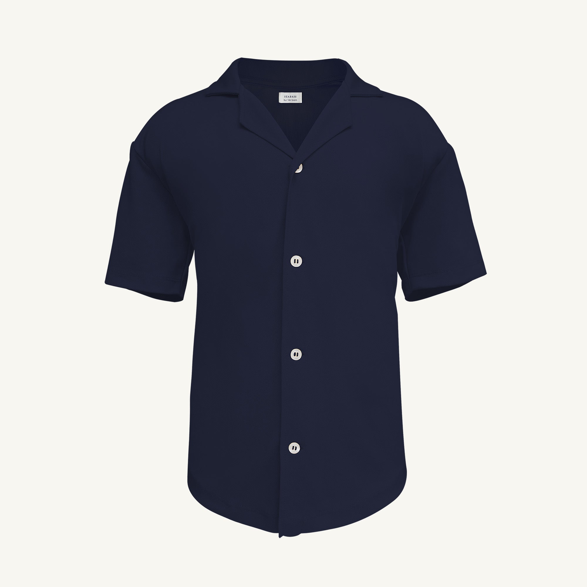 Camisa corta de hombre con protección solar - azul marino