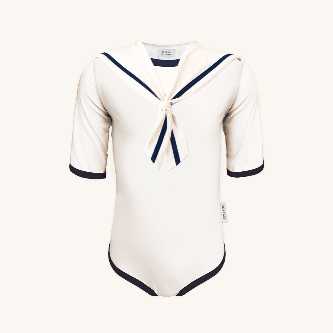 BAÑADOR NIÑA SAILOR NICE - BLANCO AUZL MARINO