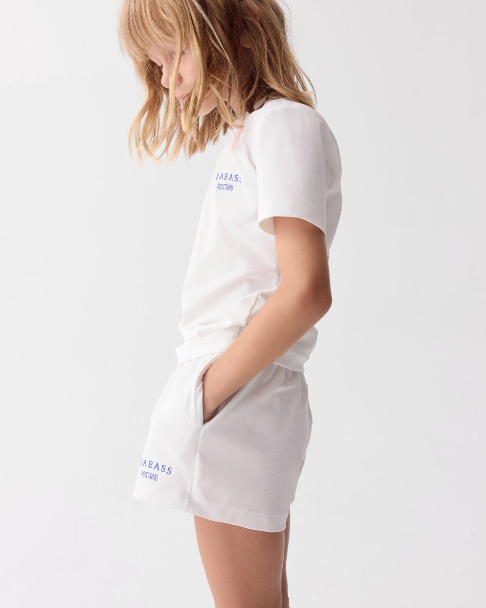 Kids UV Shorts Summer Flavours Positano White