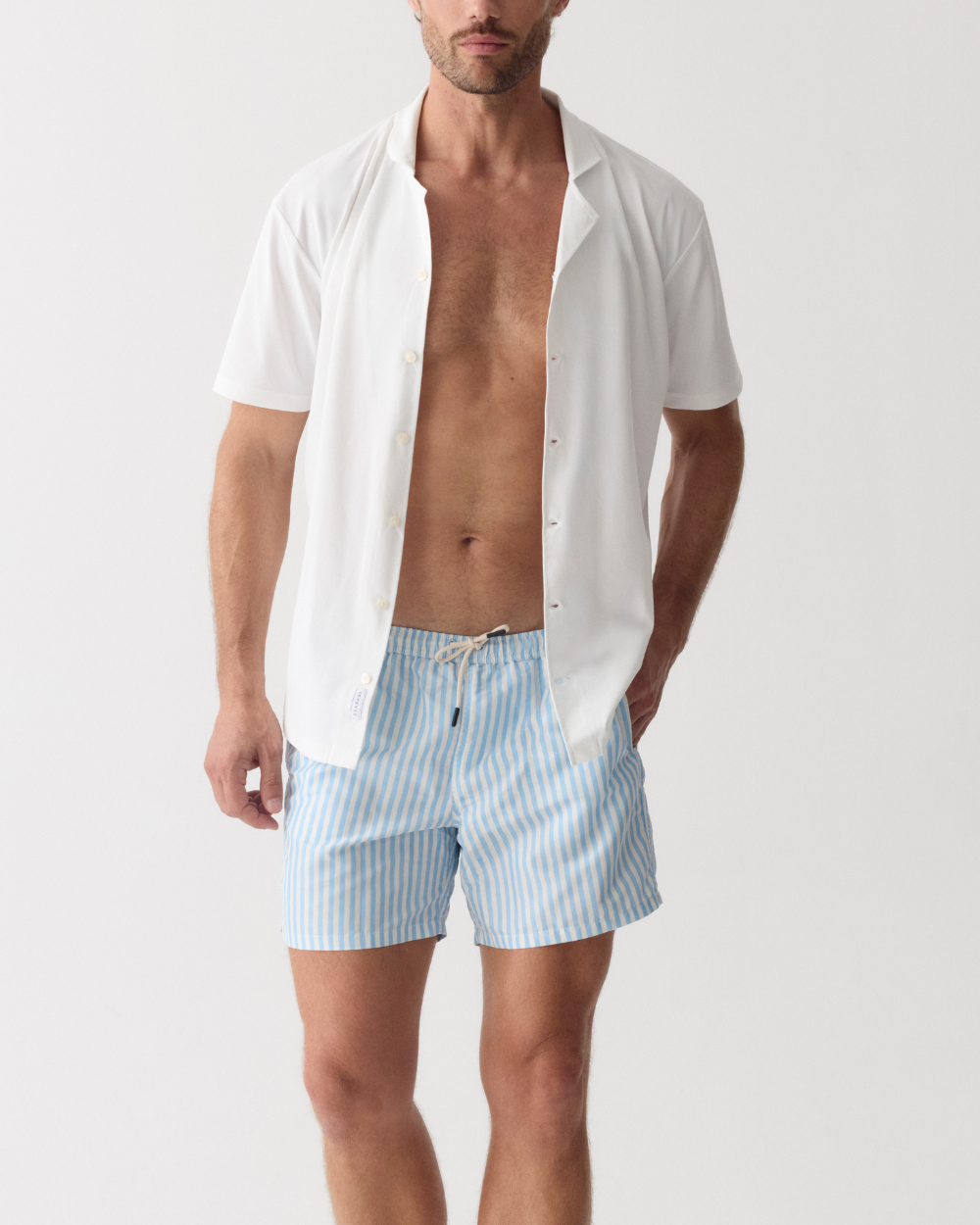 Männer UV Badeshort Forte dei Marmi - Blaue Streifen