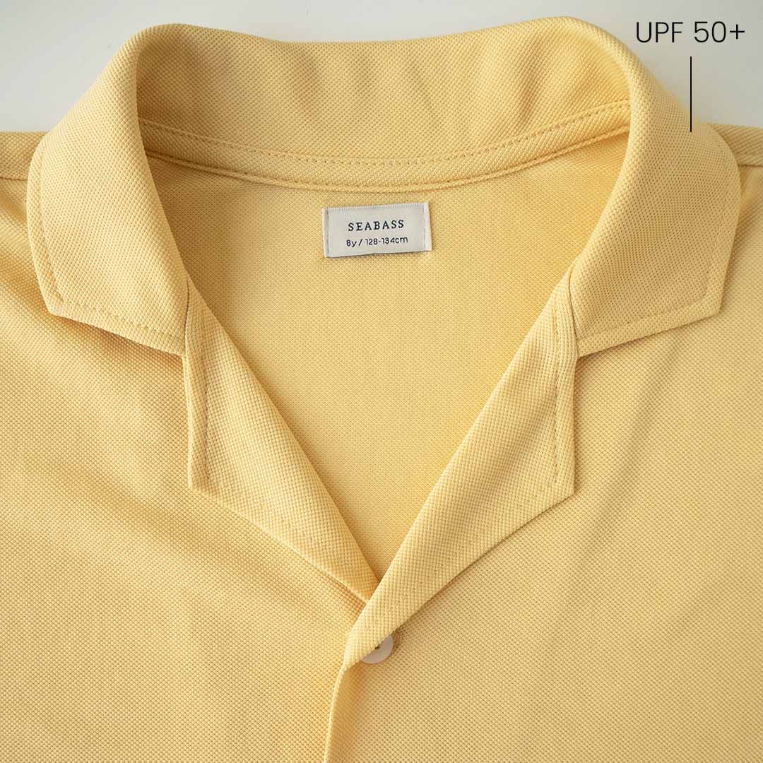Camisa corta de niño con protección solar - amarillo