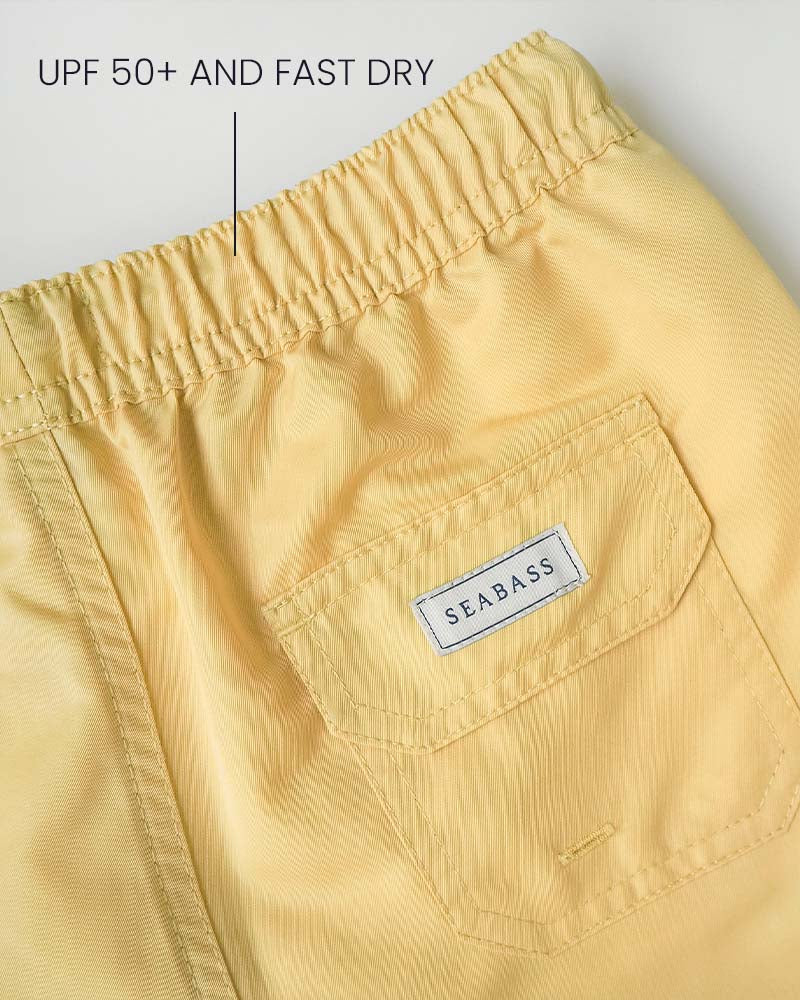 Boy UV Swim Short Lemon Yellow - solid