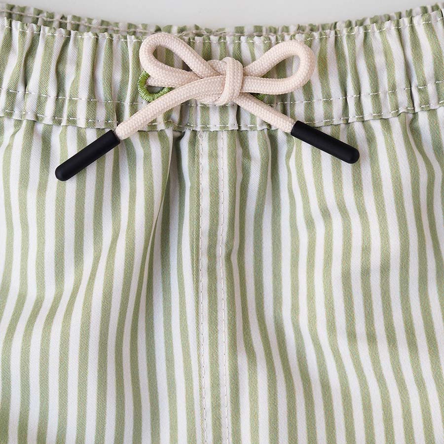 Jungs UV Badeshort Portofino - Grüne Streifen