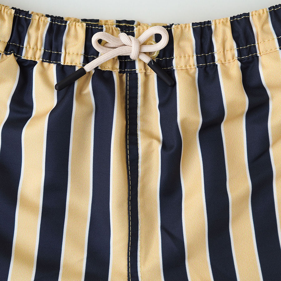 Jungs UV Badeshort Sorrento - Blau Gelb Gestreift