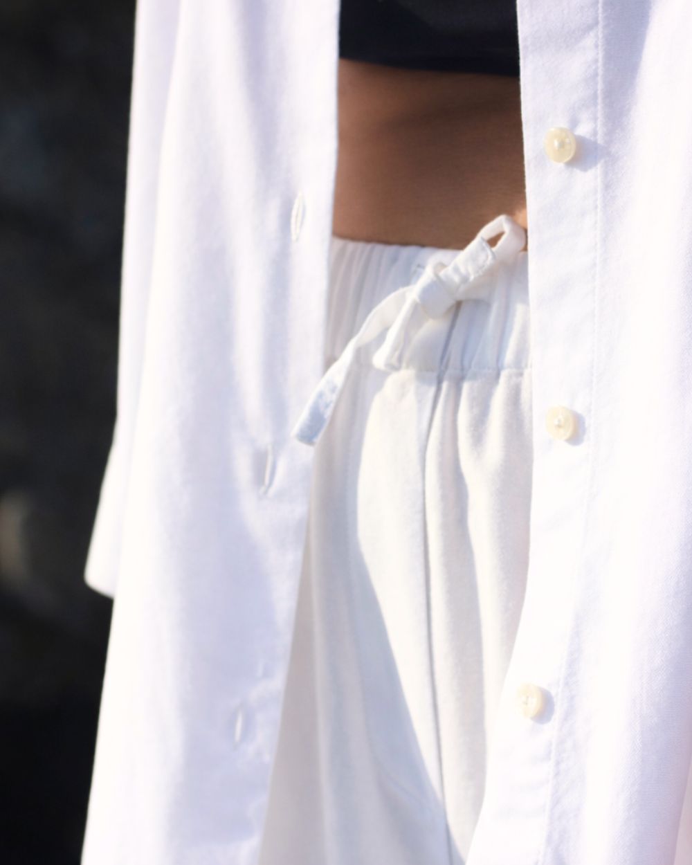 Women UV Oversized Shirt Soleil Bright White