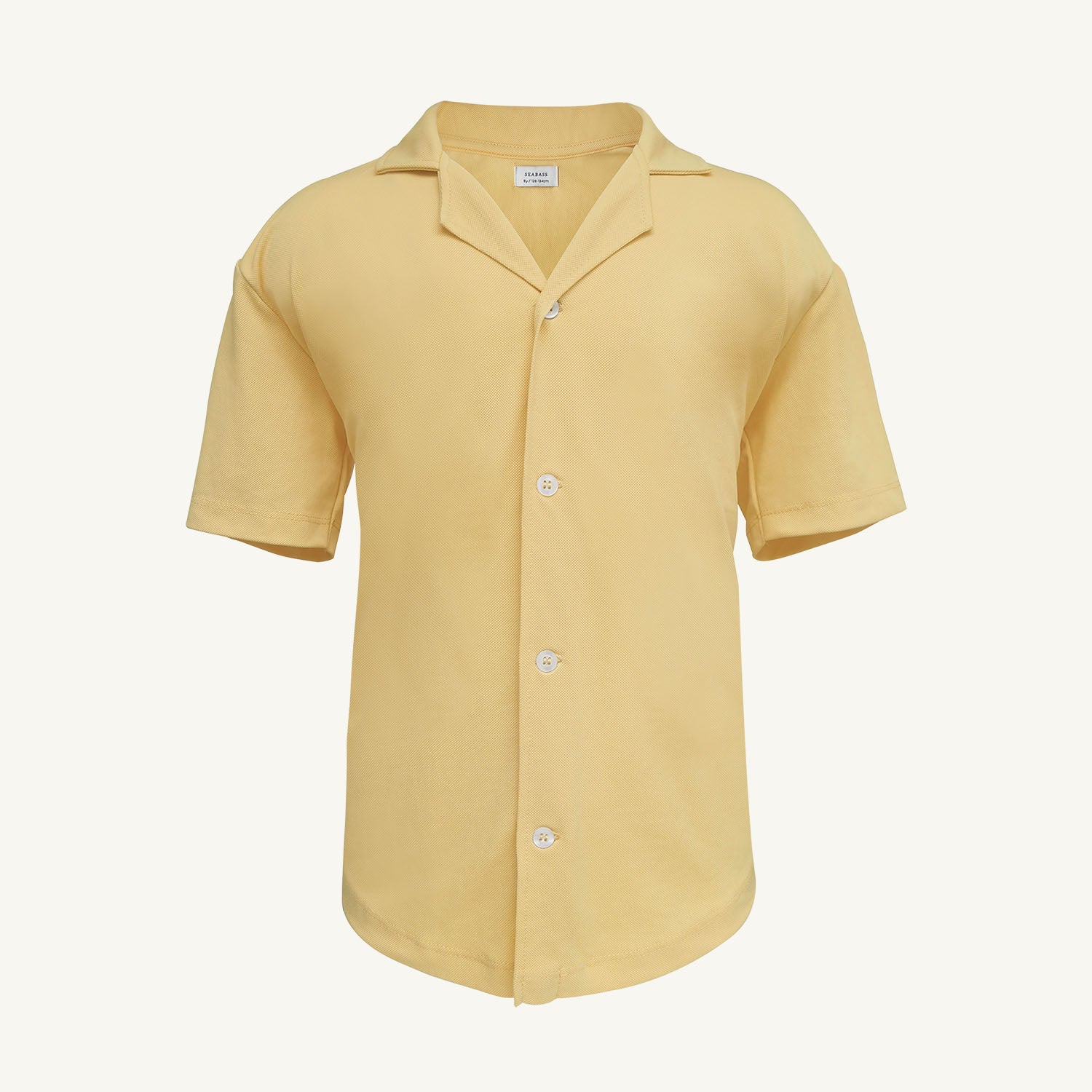 Camisa corta de niño con protección solar - amarillo