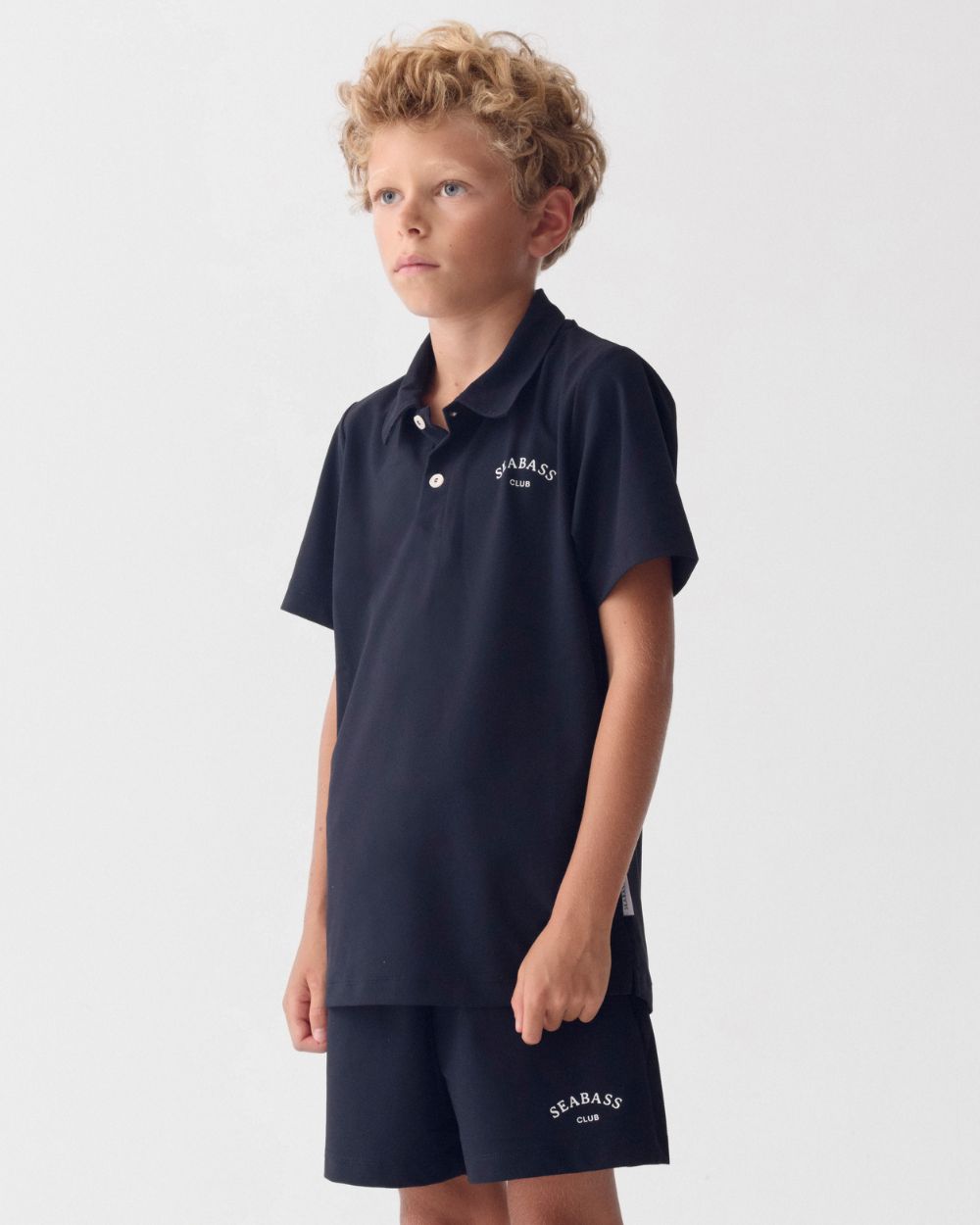Camiseta Polo UV Infantil Azul Marino