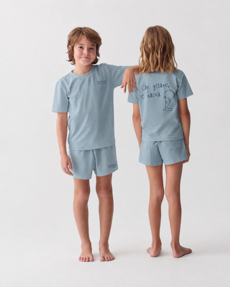 Camiseta infantil Rayas Verde