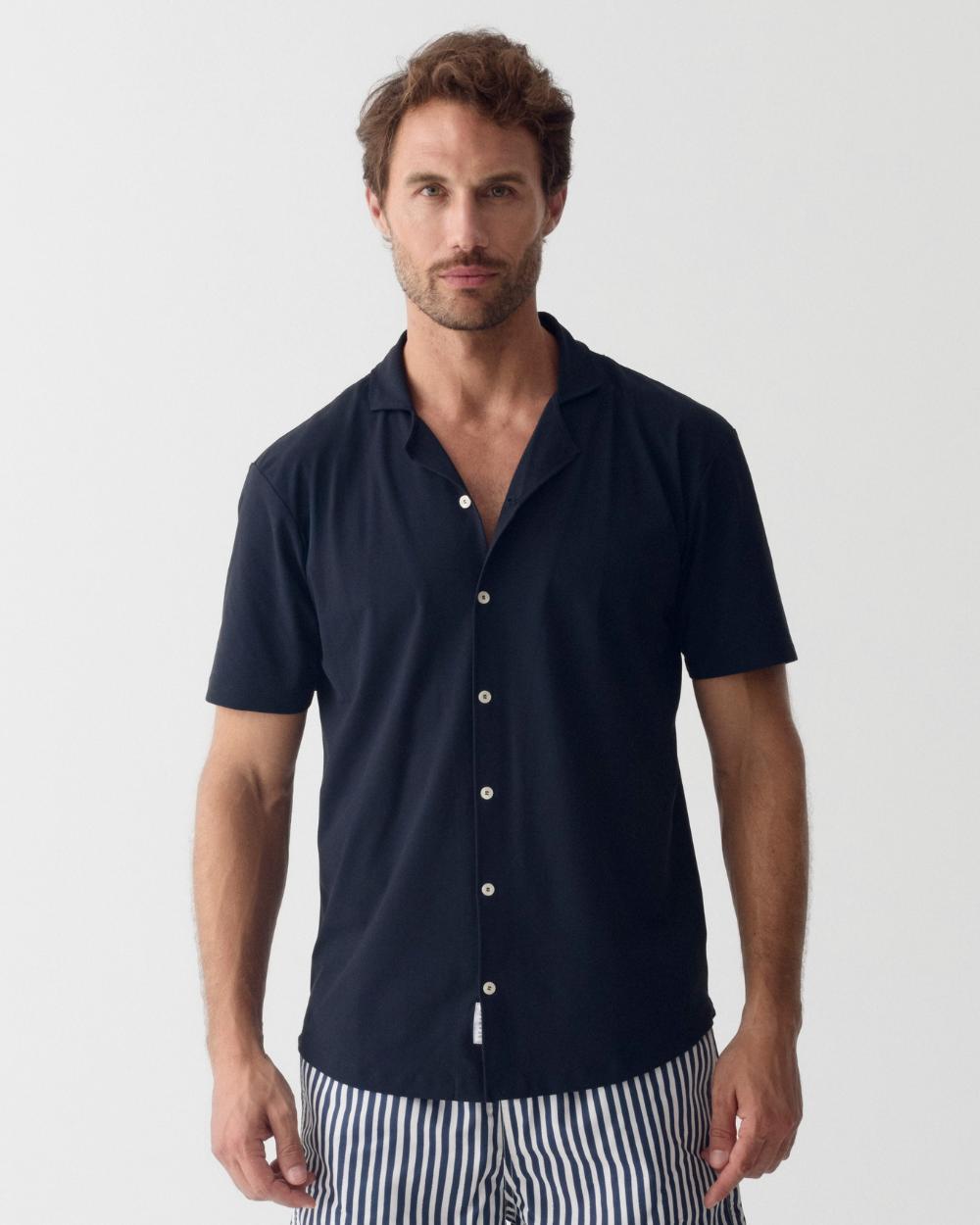 Männer UV Hemd Kurzarm mit UV-Schutz - Marineblau