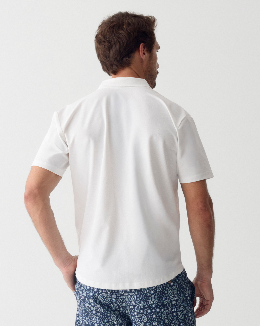 Männer UV Hemd Kurzarm mit UV-Schutz - Weiß