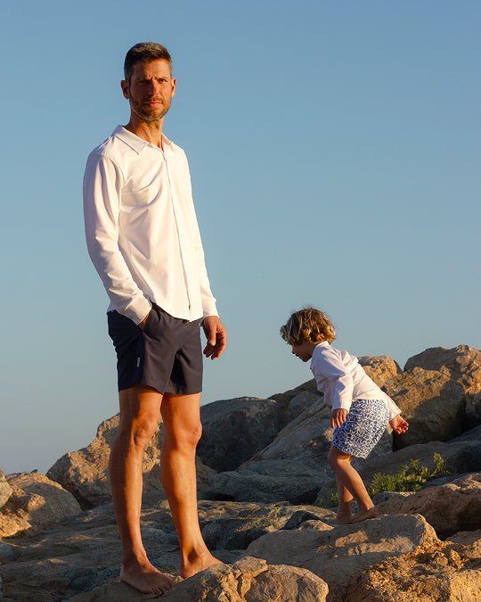 Männer Hemd mit UV-Schutz - Weiß